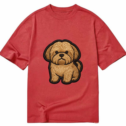 Shih Tzu Full Body Embroidered Portrait 6f81e9 Classic T-shirt – Red