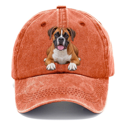 Boxer Lying Down Top Breeds Classic Cap – Terracotta Clay