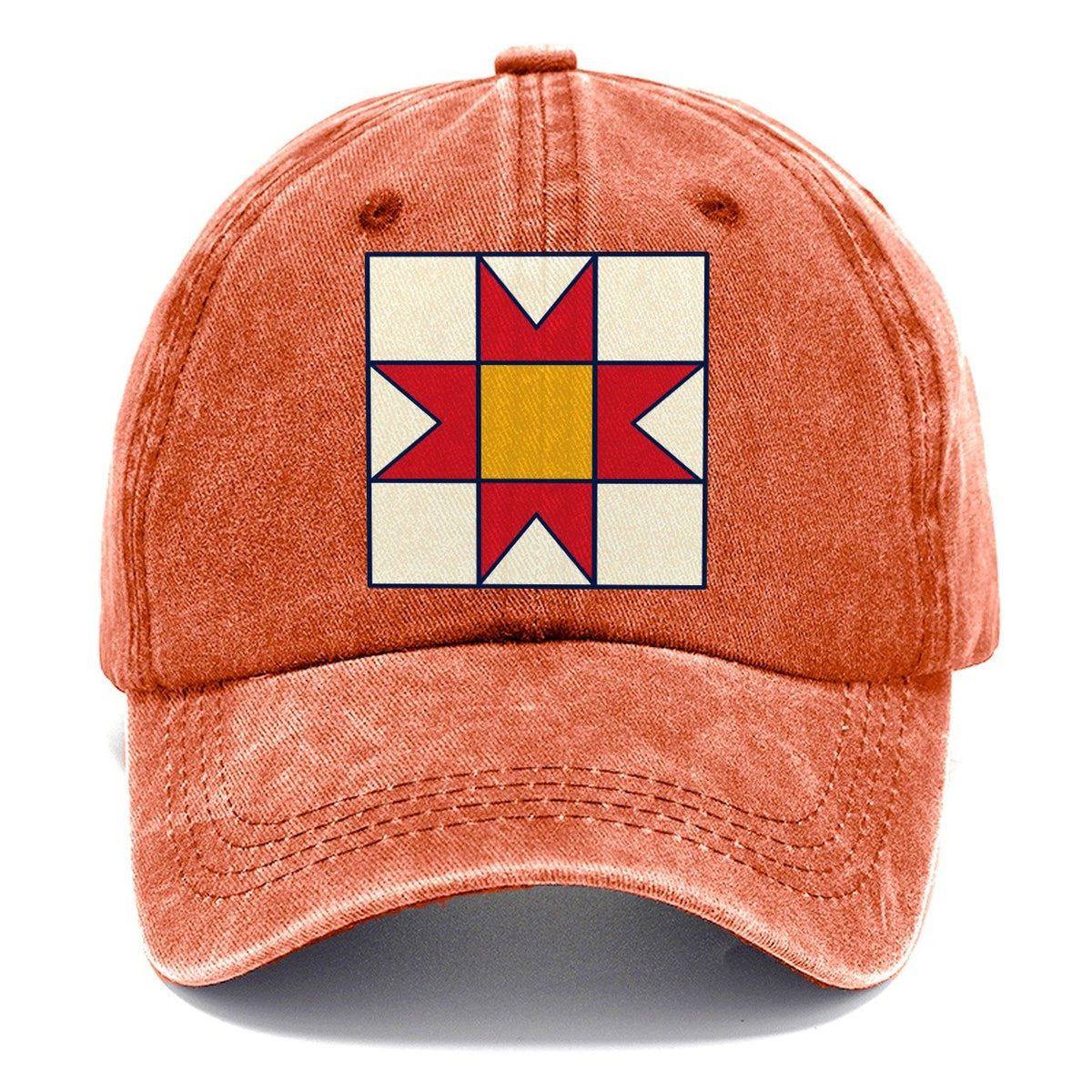 Star Block Study Sewing And Quilting Classic Cap – Terracotta Clay