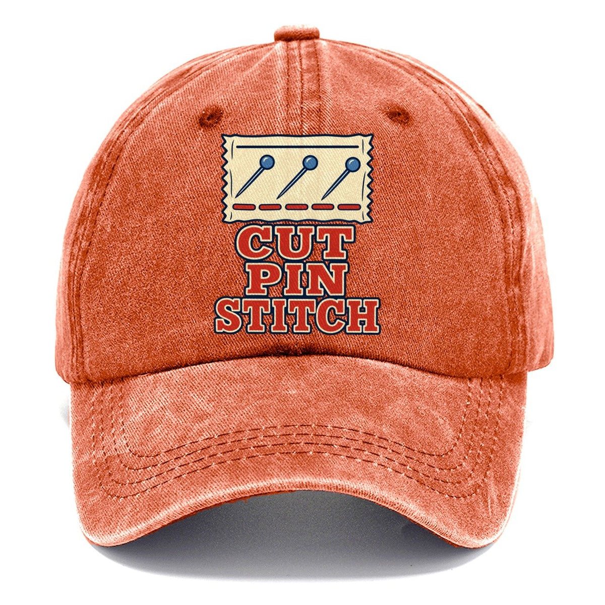 Cut Pin Stitch Sewing And Quilting Classic Cap – Terracotta Clay