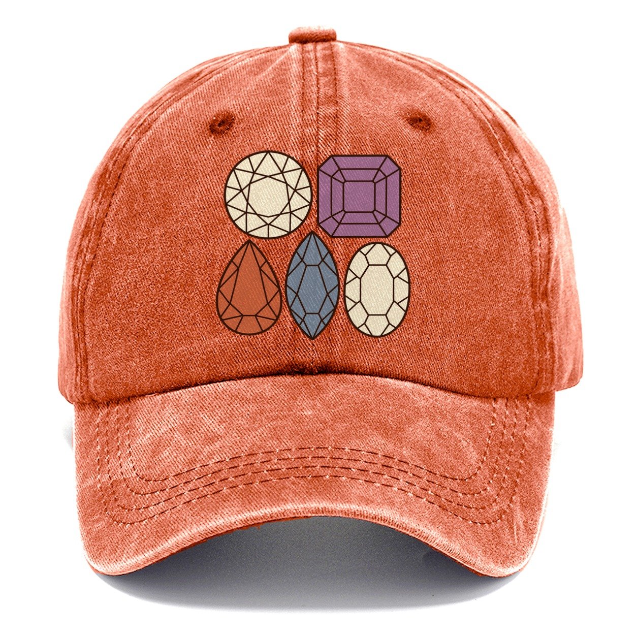Gem Cut Silhouette Set Rocks And Minerals Classic Cap – Terracotta Clay