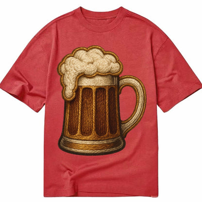 Beer Mug Frosted Mug With Foam Head Classic T-shirt – Red