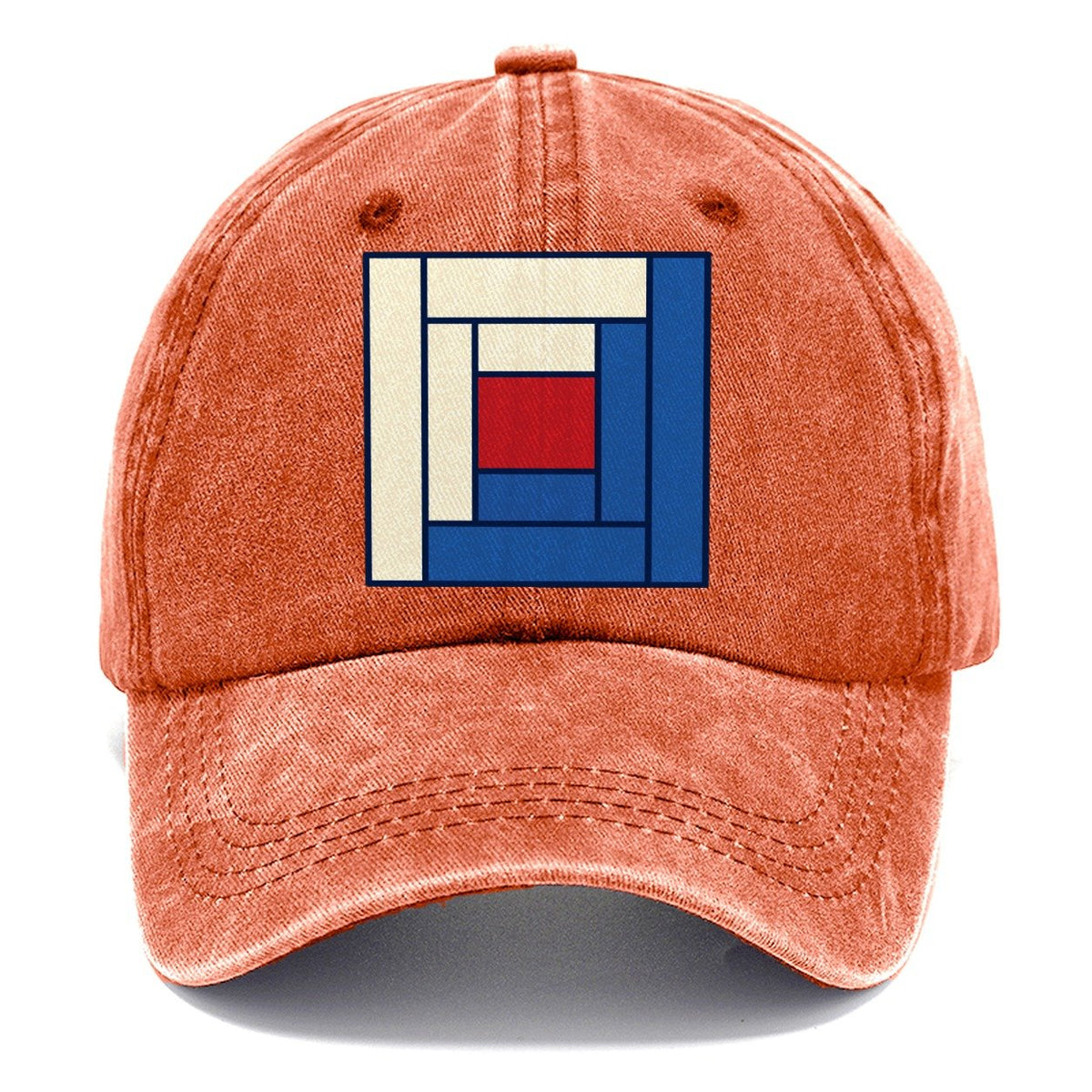 Log Cabin Block Study Sewing And Quilting Classic Cap – Terracotta Clay