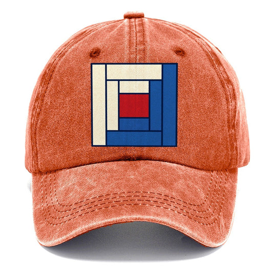 Log Cabin Block Study Sewing And Quilting Classic Cap – Terracotta Clay