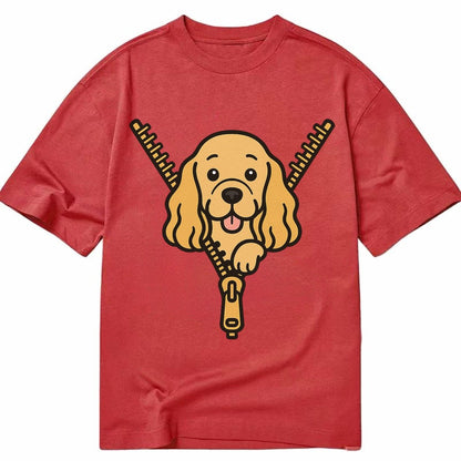 Cocker Spaniel Golden Or Buff Extremely Long Silky Ears Gent Classic T-shirt – Red