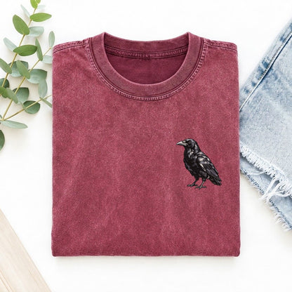 Raven Left Chest Vintage T-shirt – Raspberry