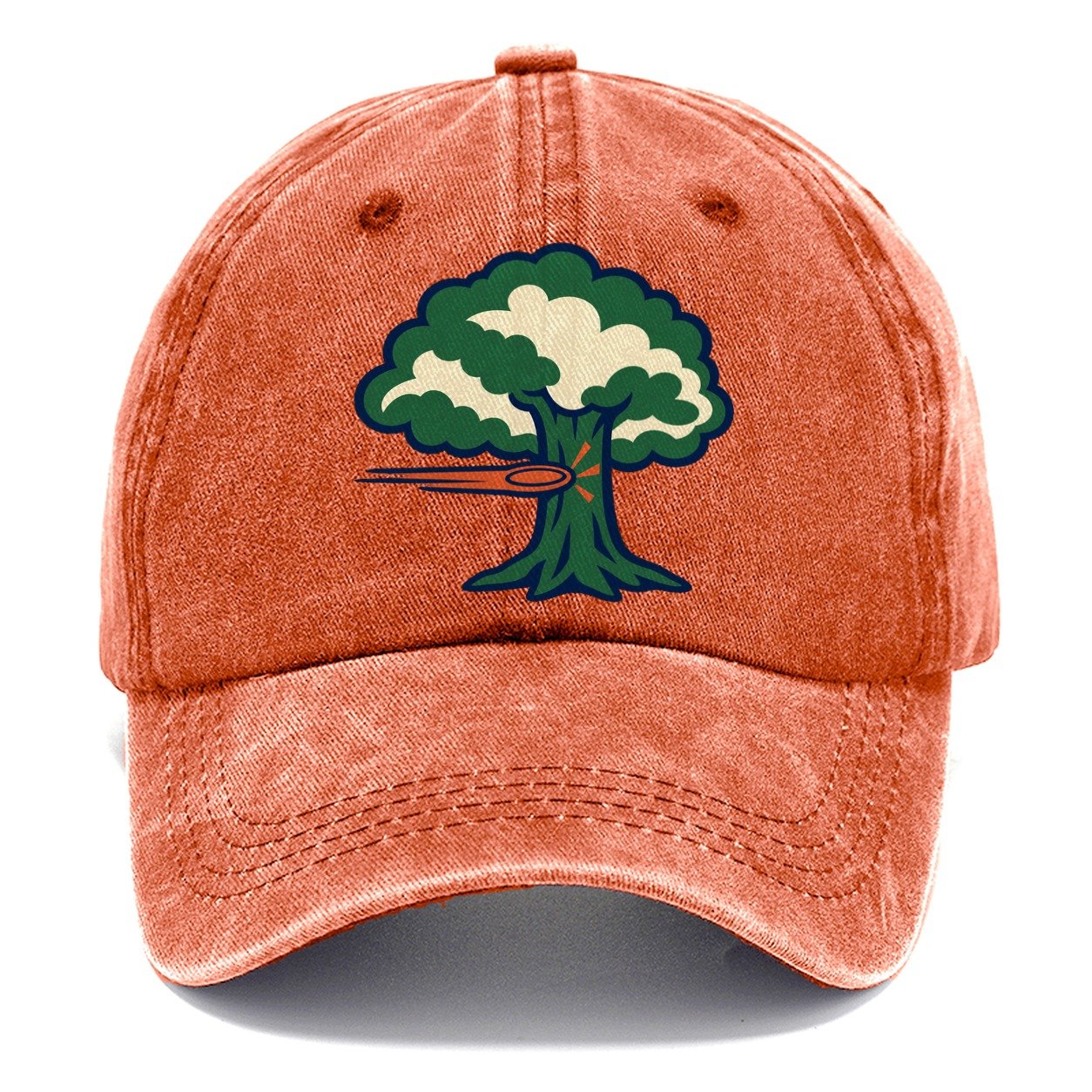 Tree Impact Diagram Disc Golf Classic Cap – Terracotta Clay