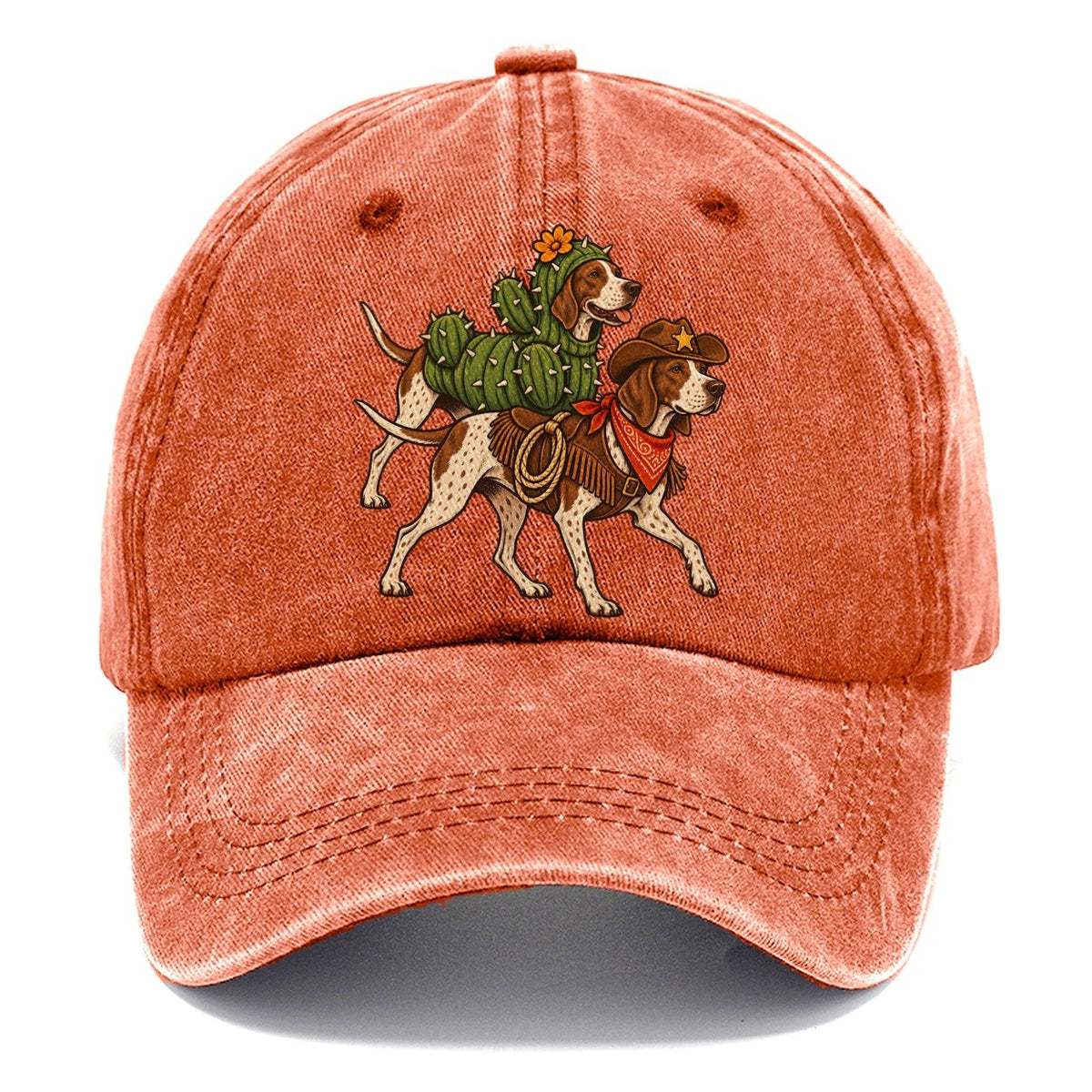 2 Pointers In Halloween Costumes Hdp 38 Parade Lineup Halloween Dog Parade Classic Cap – Terracotta Clay