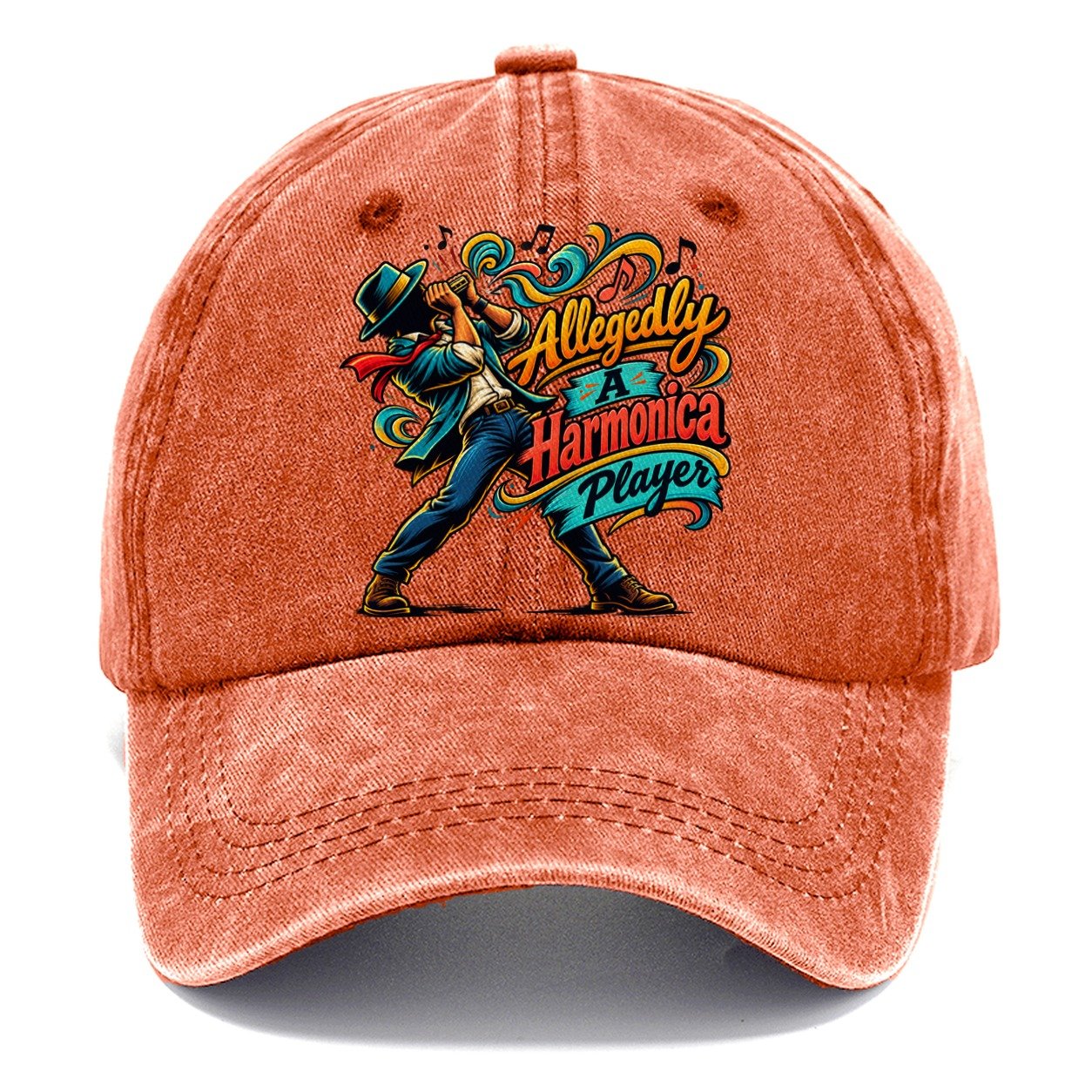 Allegedly A Harmonica Player Music Instruments Classic Cap – Terracotta Clay