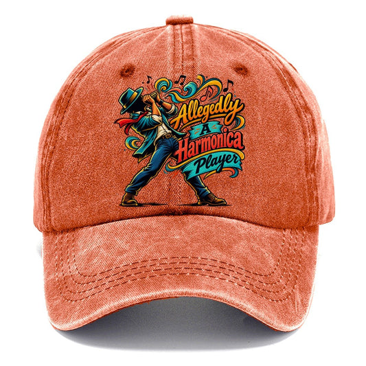 Allegedly A Harmonica Player Music Instruments Classic Cap – Terracotta Clay