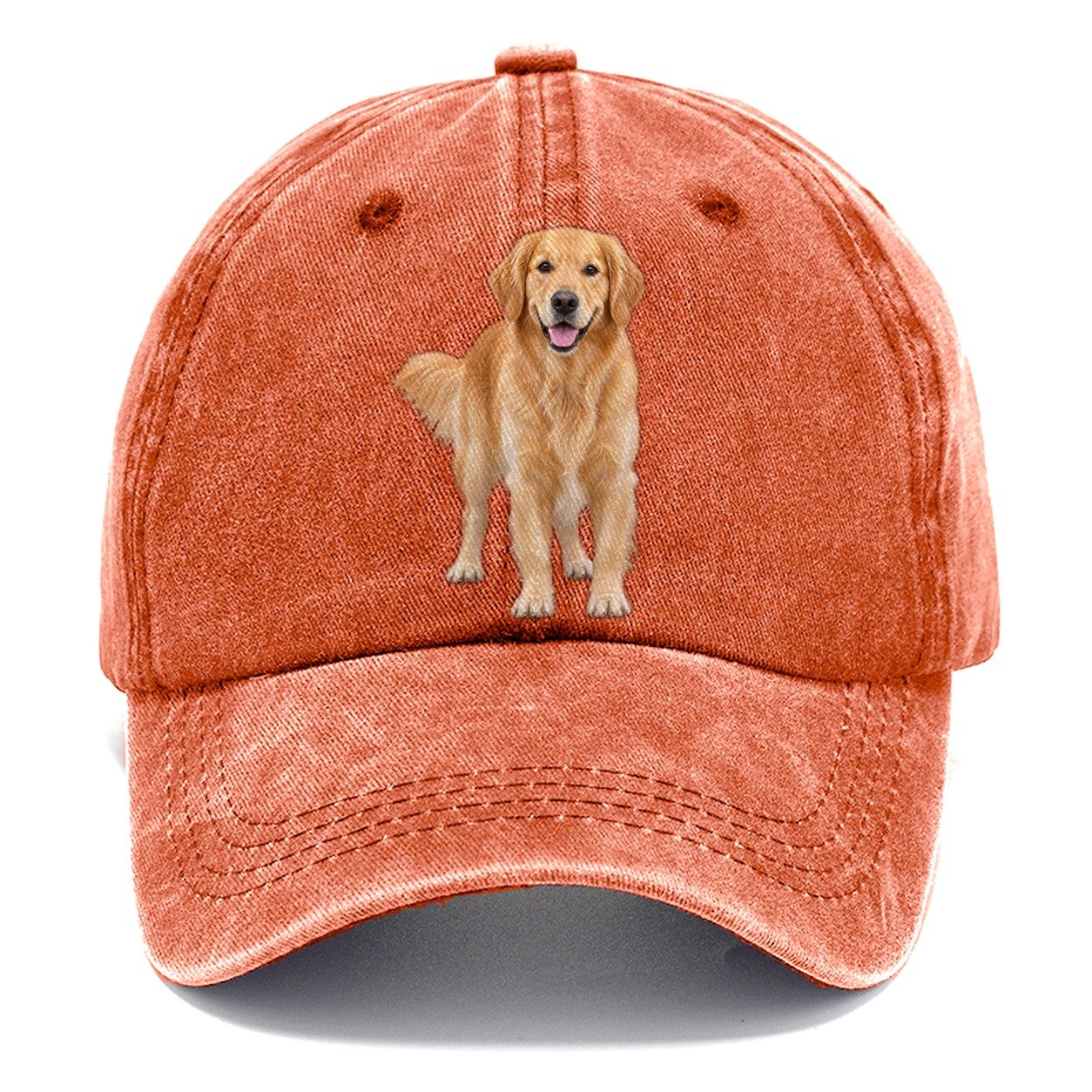 Golden Retriever Standing Top Breeds Classic Cap – Terracotta Clay