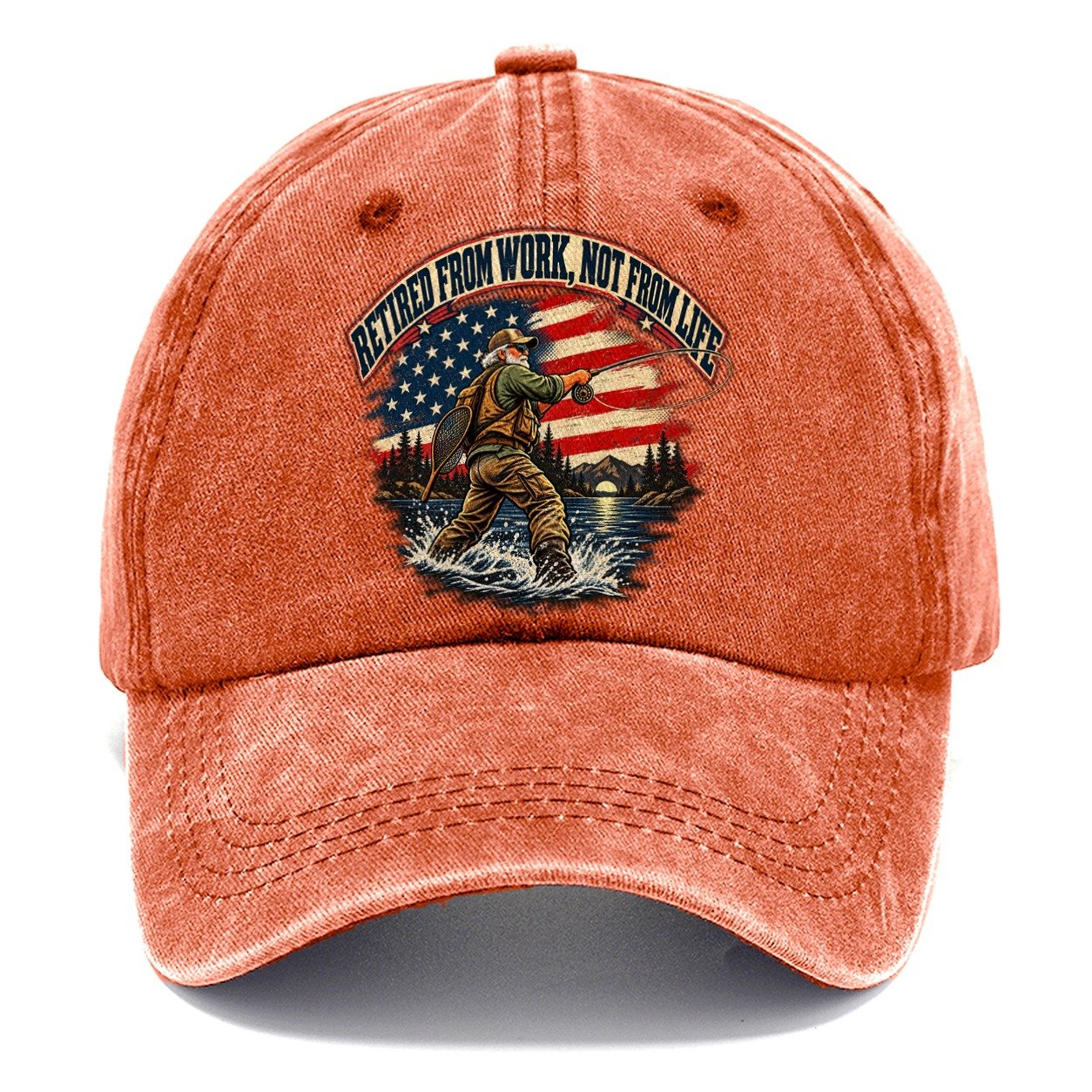 Retired From Work Not From Life Old Man Strong Classic Cap – Terracotta Clay