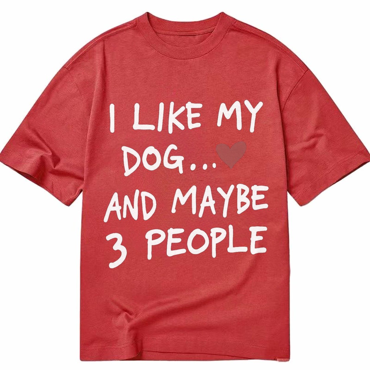 Dog Maybe 3 People Classic T-shirt – Red
