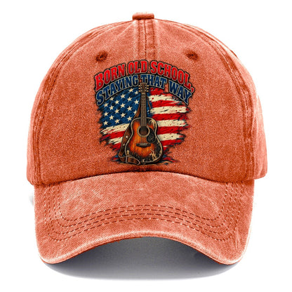 Born Old School Staying That Way Old Man Strong Classic Cap – Terracotta Clay