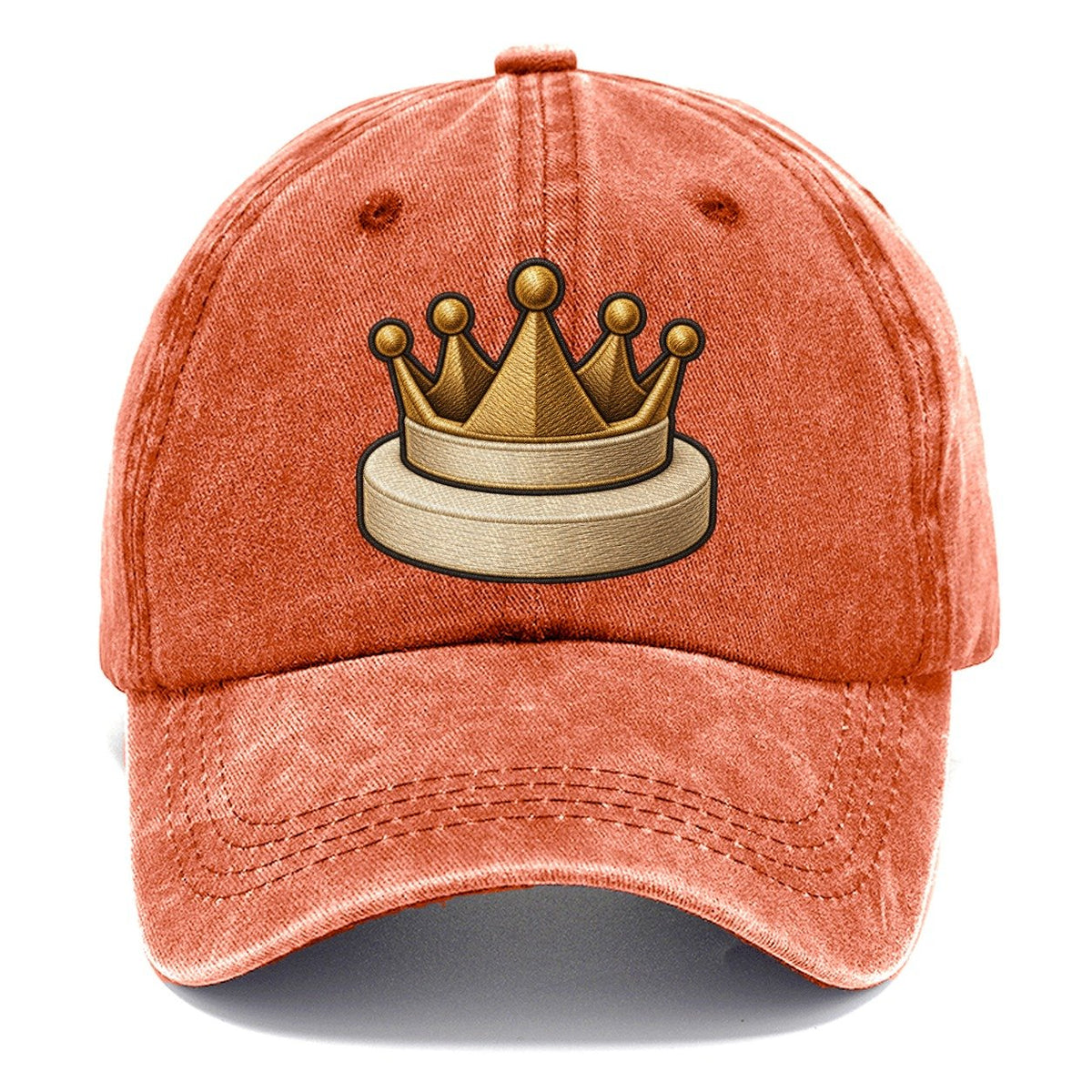 Crown Token On A Round Base Board Games Classic Cap – Terracotta Clay