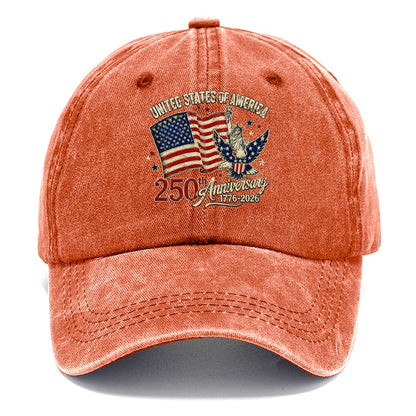 Us 250Th Patch Emblem Classic Cap – Terracotta Clay