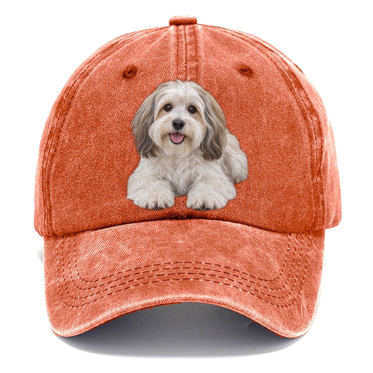 Havanese Lying Down Top Breeds Classic Cap – Terracotta Clay