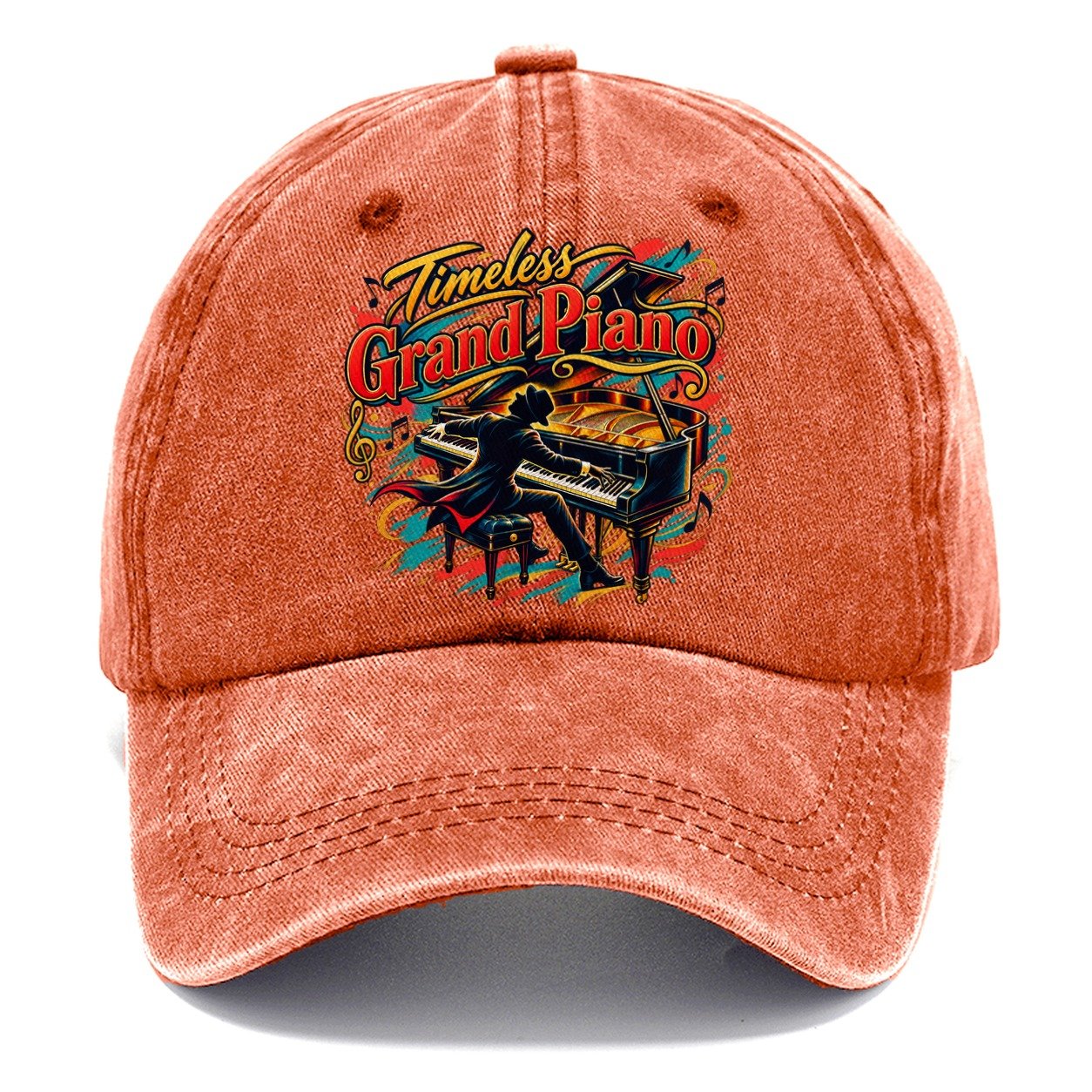 Timeless Grand Piano Music Instruments Classic Cap – Terracotta Clay