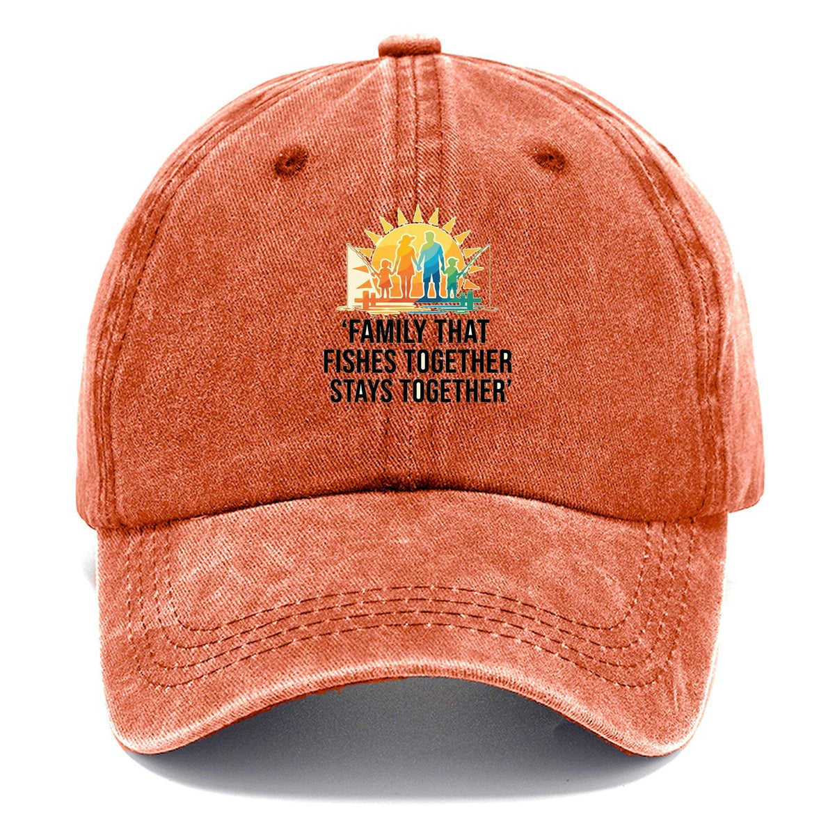 Family Fishes Together Classic Cap – Terracotta Clay