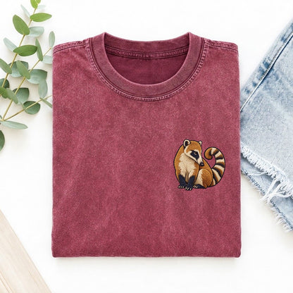 Coati Tail Curl Left Chest Thread Signatures II Left Chest Vintage T-shirt – Raspberry