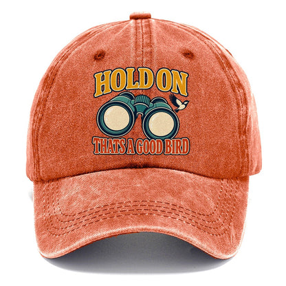 Hold On Thats A Good Bird Birdwatching Classic Cap – Terracotta Clay