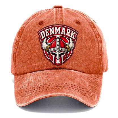 Denmark Retro Badge Country Logos Classic Cap – Terracotta Clay