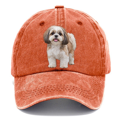 Shih Tzu Standing Top Breeds Classic Cap – Terracotta Clay