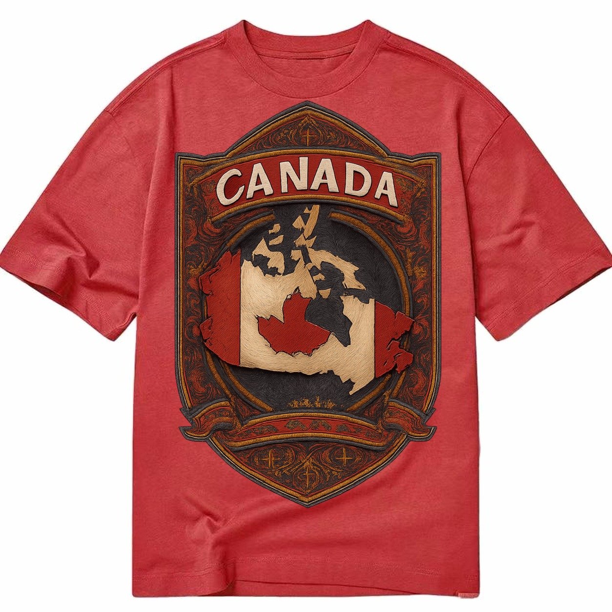 Canada Map Classic T-shirt – Red