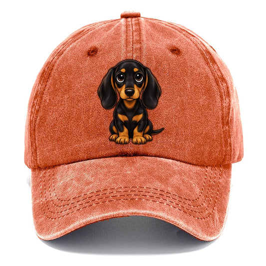 Dachshund Sitting Sweetheart Classic Cap – Terracotta Clay