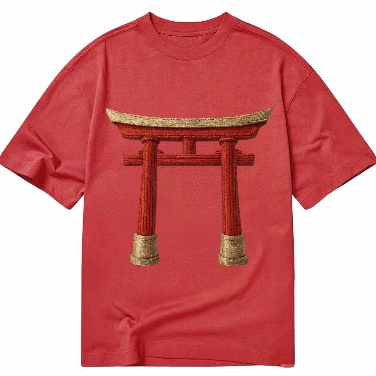 Japanese Torii Gate Shrine Entrance Red Thread Spiritual Gat Classic T-shirt – Red