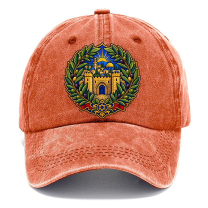 Olive Branch Wreath Jerusalem Classic Cap – Terracotta Clay