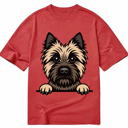 Cairn Terrier Wheaten Colored Pose Classic T-shirt – Red