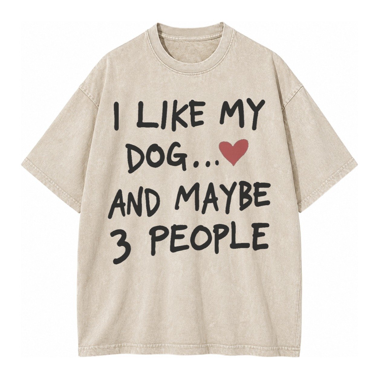 Dog Maybe 3 People Vintage T-shirt – Off White