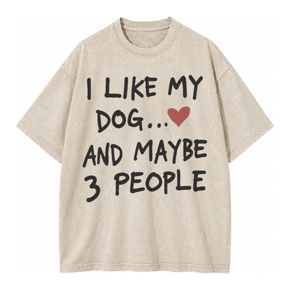 Dog Maybe 3 People Vintage T-shirt – Off White
