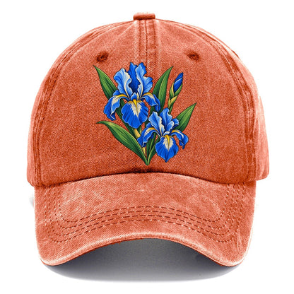 Quebec Blue Flag Iris Canada Cultural Icons Classic Cap – Terracotta Clay