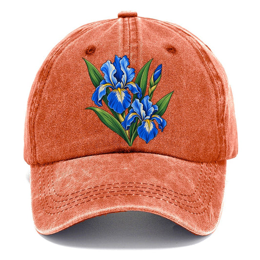 Quebec Blue Flag Iris Canada Cultural Icons Classic Cap – Terracotta Clay