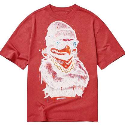 Blacksburg Hokiebird Wearing Virginia Tech Beanie With Vt Pa Classic T-shirt – Red