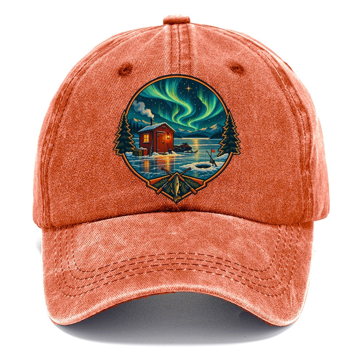 Northern Ice Shack Night Fishing Club Classic Cap – Terracotta Clay