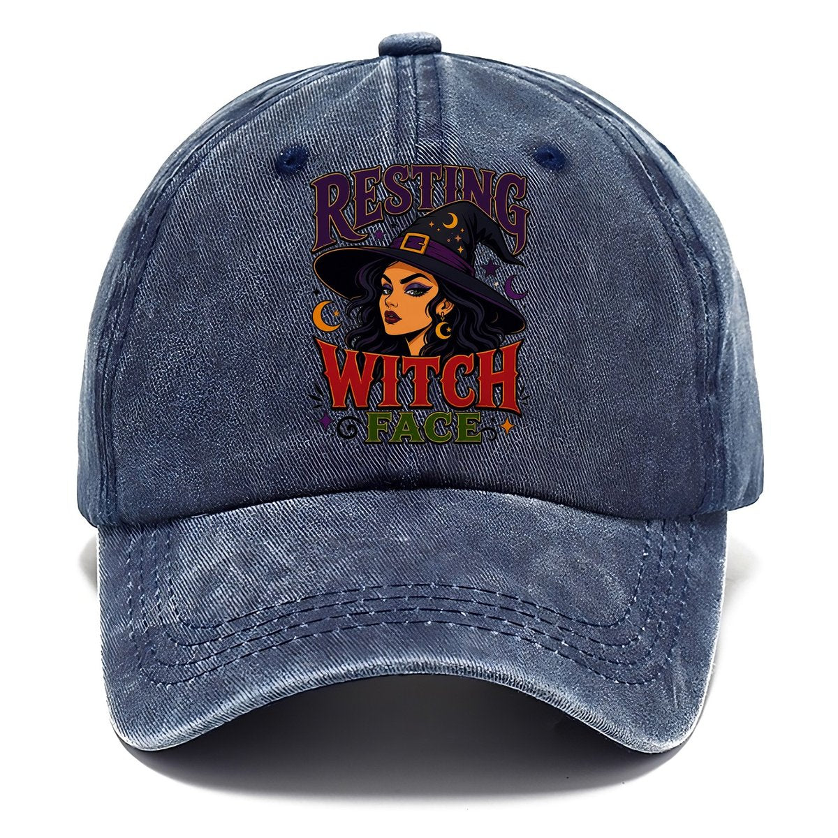 Resting Witch Face Classic Cap – Twilight Navy