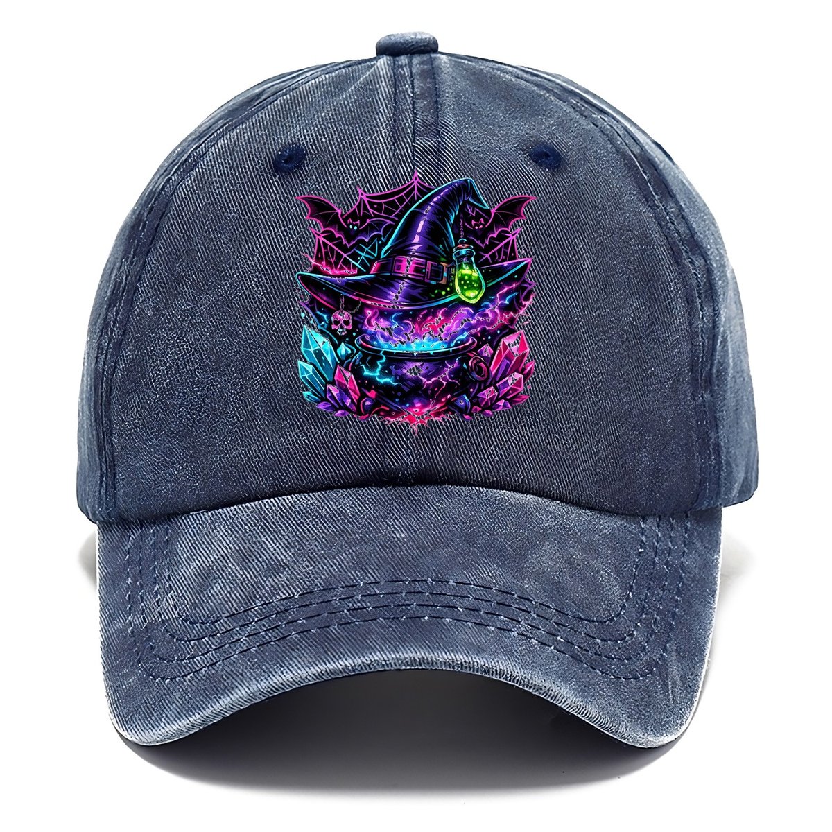 Neon Witch Cauldron Classic Cap – Twilight Navy