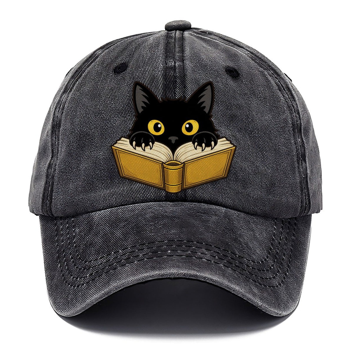 Black Cat Open Book Fan Favorites Classic Cap – Graphite