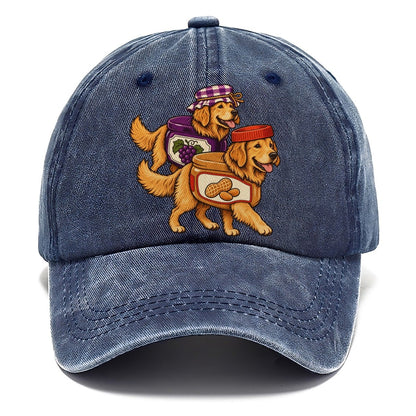 2 Golden Retrievers In Halloween Costumes Hdp 16 Parade Lineup Halloween Dog Parade Classic Cap – Twilight Navy