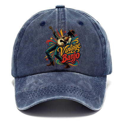 Vintage Banjo Music Instruments Classic Cap – Twilight Navy