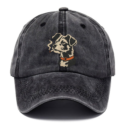 Smoking Terrier with Orange Collar Classic Cap – Graphite