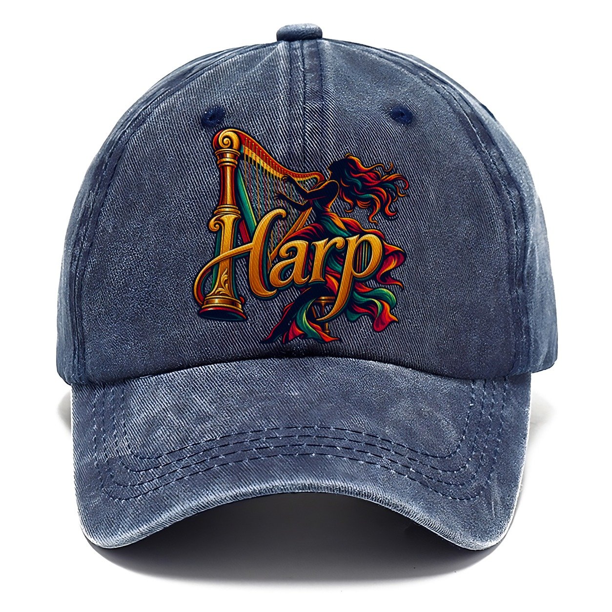 Harp Wordmark Music Instruments Classic Cap – Twilight Navy
