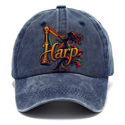 Harp Wordmark Music Instruments Classic Cap – Twilight Navy