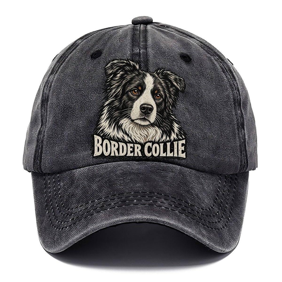 Border Collie Portrait Classic Cap – Graphite