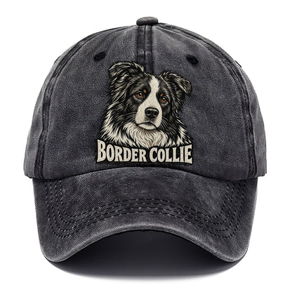 Border Collie Portrait Classic Cap – Graphite