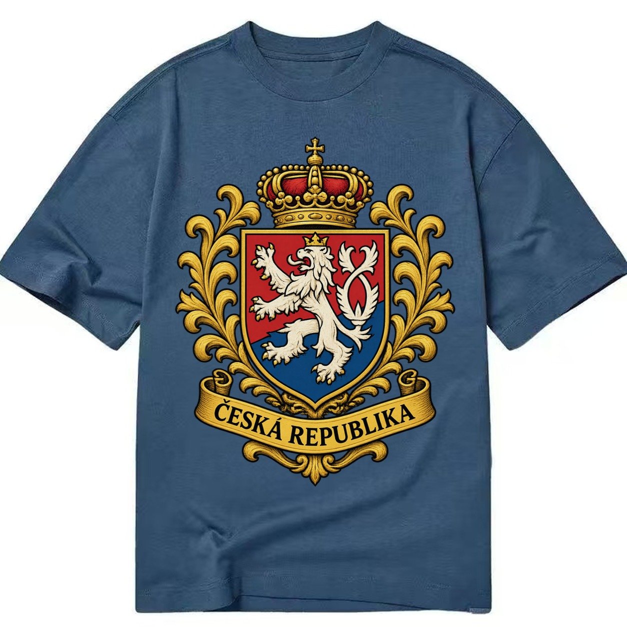 Czech Republic Lion Classic T-shirt – Twilight Navy