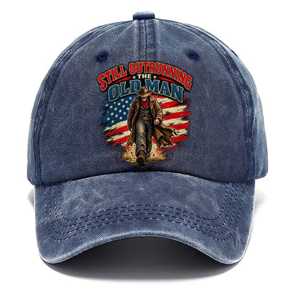 Still Outrunning The Old Man Old Man Strong Classic Cap – Twilight Navy